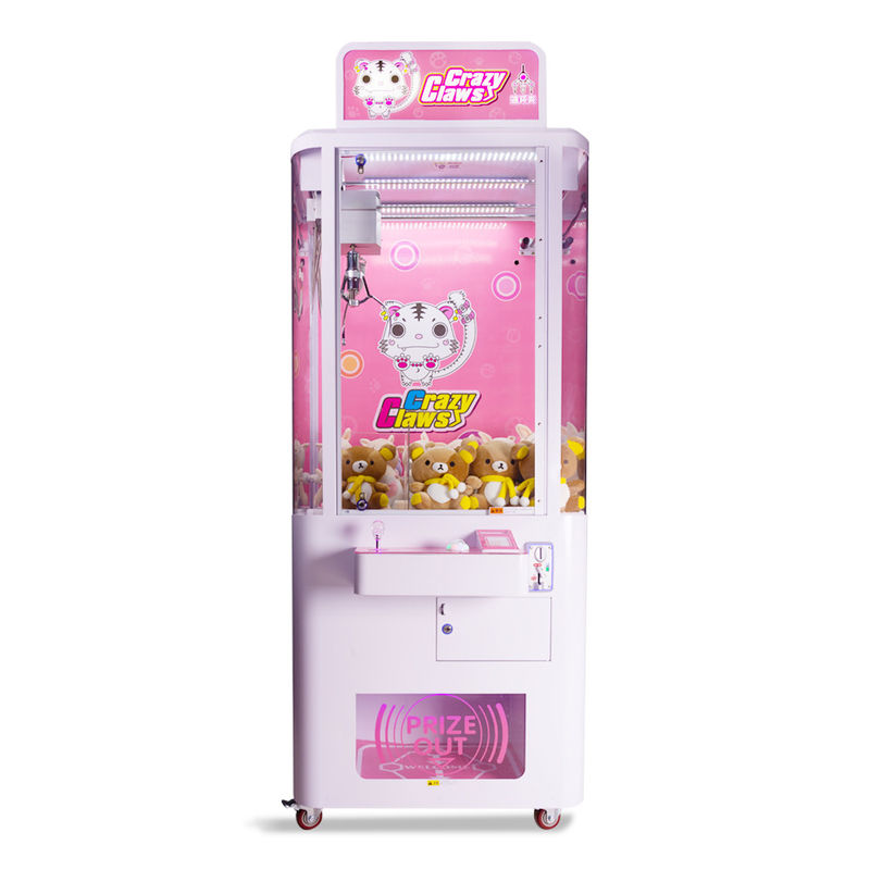 110 - 240V गुड़िया क्रेन मनोरंजन मशीन, गुलाबी भरवां पशु क्रेन मशीन